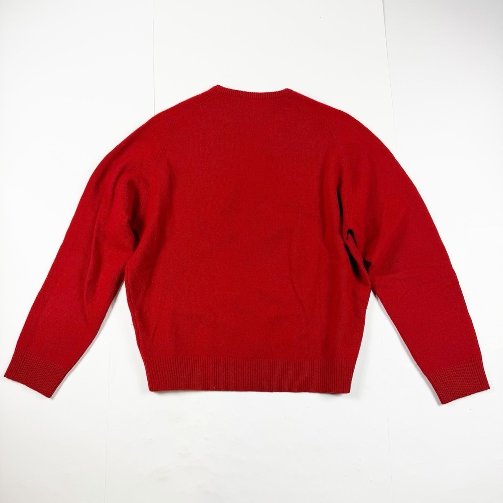 Ralph Lauren Polo Red Lambs Wool V Neck Sweater Large‎ - Picture 2 of 3